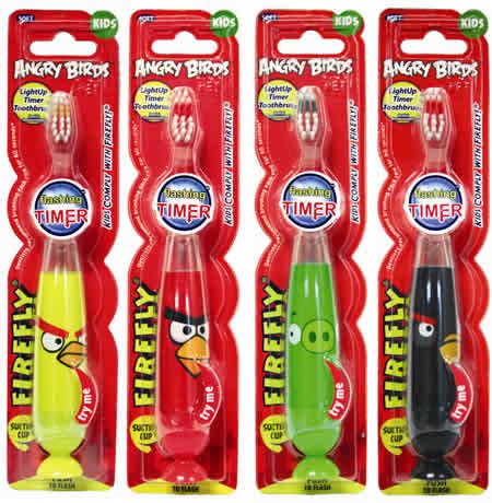 angry birds toothpaste|Dr. Fresh Firefly Angry Birds Light Up Timer Toothbrush.